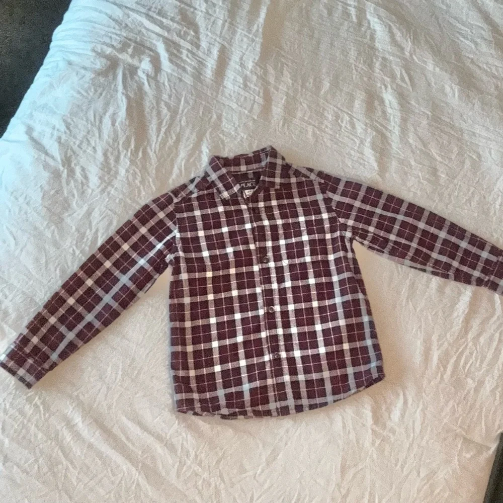 The Children's Place Red, Black and White Button Down Shirt